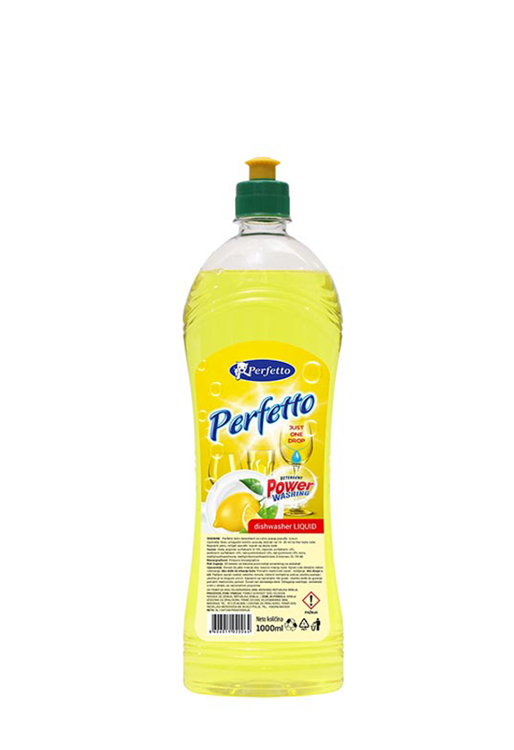 Perfetto Tečni deterdžent za sudove Limun 1L 9 kom