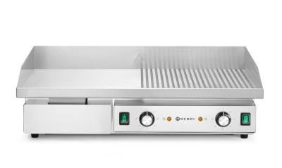 Roštilj, pola ravan, pola rebrast, HENDI, Budget Line, 400V/4400W, 720x460x(H)241mm