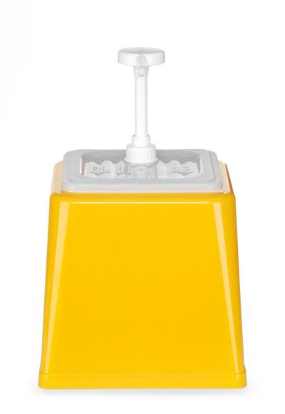 Dozator za sos s pumpicom, HENDI, 2,5L, Žuta, 230x210x(H)327mm