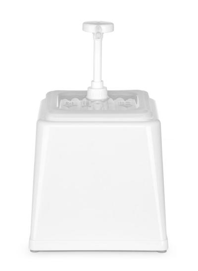 Dozator za sos s pumpicom, HENDI, 2,5L, Bela, 230x210x(H)327mm