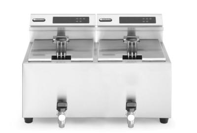 Friteza Profi Line sa ispusnim ventilom digitalna – 2 x 8 l, HENDI, Profi Line, 16L, 230V/7000W, 605x515x(H)350mm