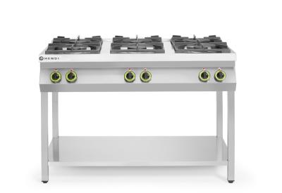 Gasni šporet sa 6 plamenika - otvoreno postolje, HENDI, Kitchen Line, 28,5kW, 1200x700x(H)900mm