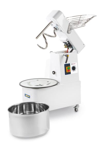 Spiralni mikser sa odstranjivom činijom, HENDI, 35 kg/h, 10L, 230V/370W, 380x590x(H)575mm