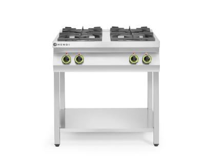 Otvoreni gasni šporet sa 4 gorionika, HENDI, Kitchen Line, 19kW, 800x700x(H)900mm
