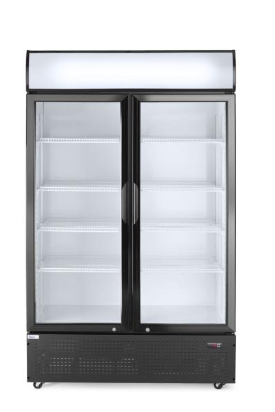 Pultni frižider sa pozadinskim osvetljenjem, sa dvostrukim vratima, Arktic, 512L, Crna, 220-240V/510W, 1120x585x(H)1900mm