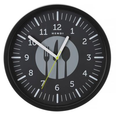 Zidni sat, HENDI, designed by Robert Bronwasser, Crna, ⌀356x(H)45mm