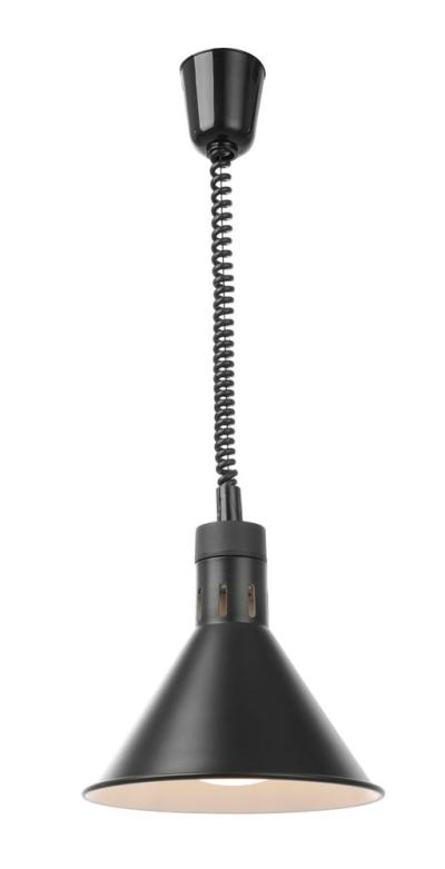 Konusna toplotna lampa sa podesivom dužinom, HENDI, Crna, 230V/250W, ⌀275x(H)250mm