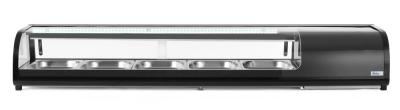 Sushi display, Arktic, Kapacitet: 5x GN 1/2 (V)40 mm (uključeni spremnici)., Crna, 220-240V/190W, 1800x420x(H)265mm