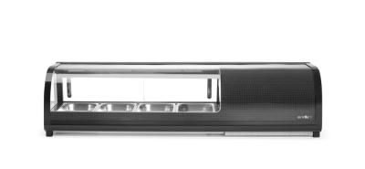 Sushi display, Arktic, Uključeni spremnici: 4x GN 1/3 (V) 40 mm., GN 1/3, Crna, 220-240V/190W, 1177x426x(H)296mm