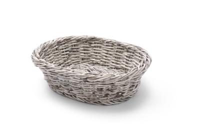 Ovalna korpa za pecivo, HENDI, Svetlosiva, 250x190x(H)65mm