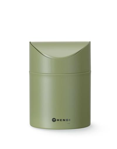 Stona kanta za otpatke s ljuljajućim poklopcem, HENDI, 1,2L, Zelena, ⌀120x(H)165mm