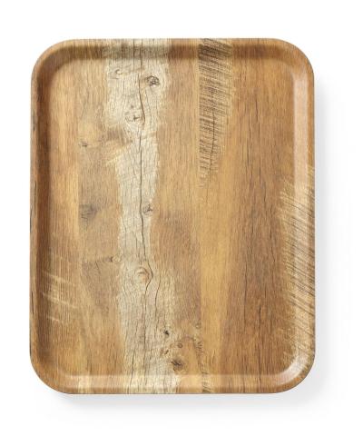 Posuda za serviranje sa uzorkom drveta od melamina, AmerBox, Drvo, 330x430mm