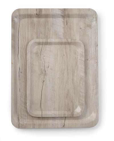 Tacna za posluživanje s uzorkom drveta od melamina, AmerBox, Svetlo drvo, 240x340mm