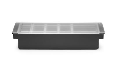 Spremnik - 5 posuda, BarUp, Crna, 480x150x(H)100mm