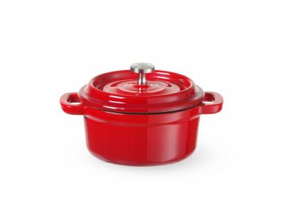 Emajlirana posuda od lijevanog željeza, HENDI, 0,27L, Crvena, 130x100x(H)48mm