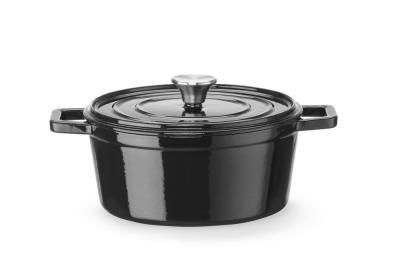 Emajlirana posuda od lijevanog željeza, HENDI, 3,7L, Crna, 317x240x(H)105mm