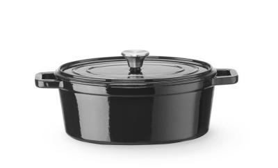 Emajlirana posuda od lijevanog željeza, HENDI, 4,4L, Crna, 365x290x(H)115mm