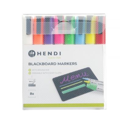 Markeri za tablu za pisanje 3 mm, HENDI, 1 beli, 1 crveni, 1 plavi, 1 zeleni, 1 žuti, 1 ljubičasti, 1 narandžasti i 1 roze marker