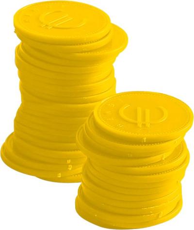 Žetoni - 100 komada, BarUp, Žuta, 100 kom, ⌀25mm