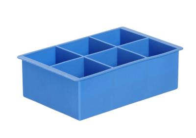 Kalup za kockice leda XL kockica, BarUp, Plava, 170x110x(H)52mm