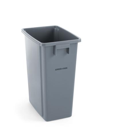Tanka kanta za otpad, AmerBox, 60L, Svetlosiva, 455x315x(H)580mm