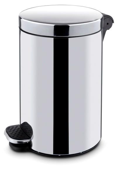 Okrugla kanta za otpad sa unutrašnjim spremnikom i pedalom, HENDI, 5L, ⌀210x(H)280mm