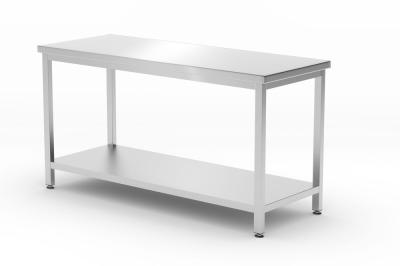 Centralni radni sto heavy duty s policom, 600 mm dubine, HENDI, Profi Line, 1600x600x(H)850mm