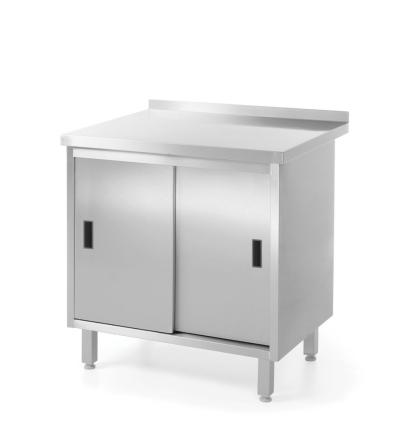 Zidni stočni ormarić sa kliznim vratima - zavaren, HENDI, Profi Line, 800x600x(H)850mm