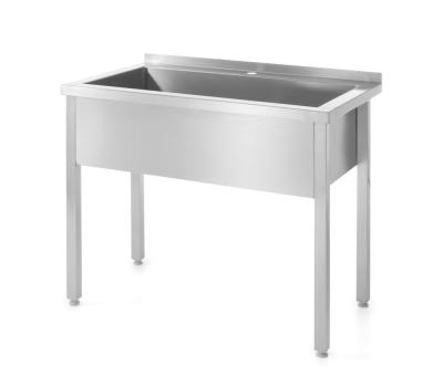 Sto sa jednostrukim koritom za pranje – zavaren, HENDI, Profi Line, 800x600x(H)850mm