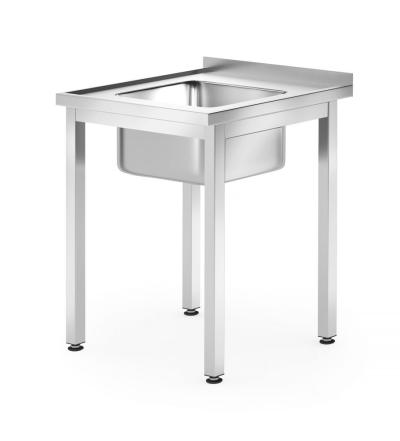Sto sa sudoperom – sa šrafovima, dubina 600 mm, HENDI, Profi Line, 600x600x(H)850mm