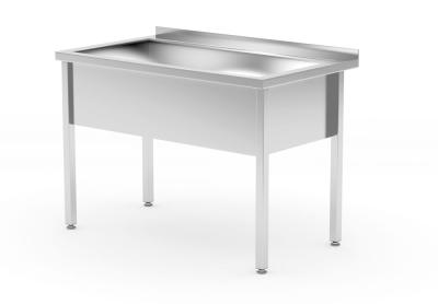 Sto sa jednostrukim sudoperom – zavaren, dubina: 700 mm, umivaonik: 300 mm, HENDI, Profi Line, 800x700x(H)850mm