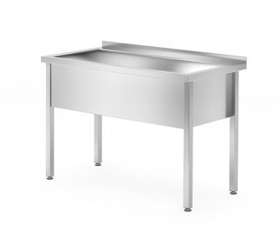 Sto sa jednostrukim sudoperom – zavaren, dubina: 700 mm, umivaonik: 300 mm, HENDI, Profi Line, 1000x700x(H)850mm