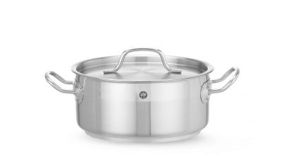 Lonac za dinstanje, plitak - sa poklopcem, HENDI, Profi Line, 2,8L, ⌀200x(H)90mm
