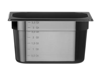 Gastronorm spremnik 1/4, HENDI, Profi Line, GN 1/4, 4L, Crna, 265x162x(H)150mm