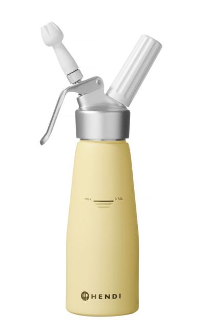 Boca za šlag, HENDI, 0,5L, Pastelno žuta, ⌀80x(H)260mm