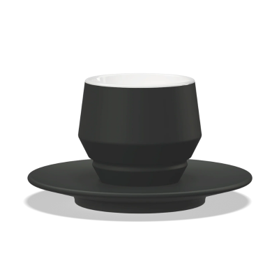 Clubhouse Maniko 210cc Cappuccino Cup - Latte Art Official - Black