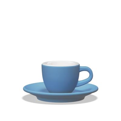 Clubhouse Tulip Espresso Cup 70cc with Saucer - Porcelain - Light Blue
