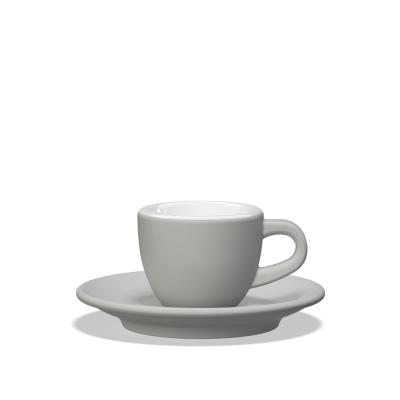 Clubhouse Tulip Espresso Cup 70cc with Saucer - Porcelain - Grey