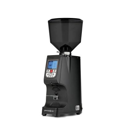 Eureka Atom Specialty 65 Black Coffee Grinder - Top - Hardened Steel - Black - Tall Smoked Hopper - 110 V