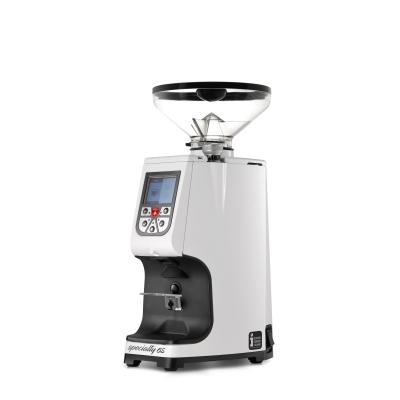 Eureka Atom Specialty 65 White Coffee Grinder - Elite - Diamond - White - Short Hopper - 110 V