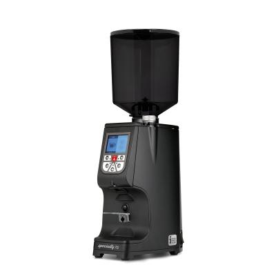 Eureka Atom Specialty 75 Black Coffee Grinder - Pro - Black - Tall Smoked Hopper - 220 V