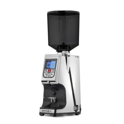 Eureka Atom Specialty 75 Chrome Coffee Grinder - Quiet Power - Chrome - Tall Smoked Hopper - 110 V