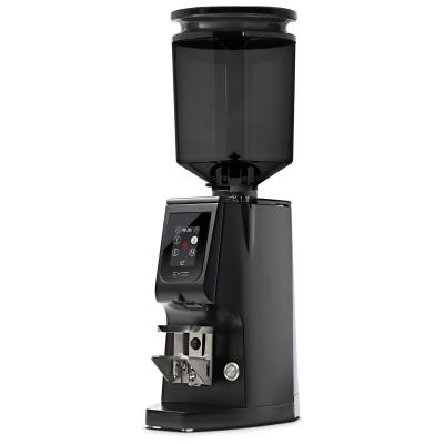 Eureka Atom Excellence 65 Coffee Grinder - Precision & Speed - Hardened Steel - Black - Blow Up Tall Smoked Hopper - 220 V