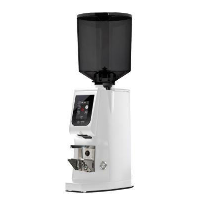 Eureka Atom Excellence 65 Coffee Grinder - Precision & Speed - Titanium - White - Tall Smoked Hopper - 220 V