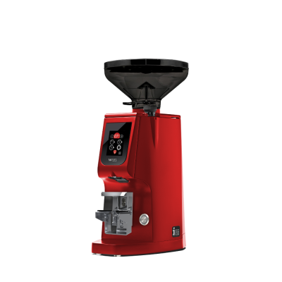 Eureka Atom W 65 Coffee Grinder - Precision & Efficiency - Red Speed - Red - Short Smoked Hopper - 220 V