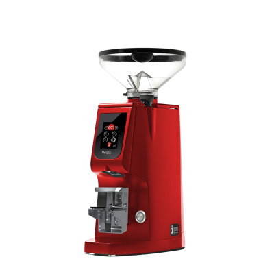 Eureka Atom W 65 Coffee Grinder - Precision & Efficiency - Titanium - Red - Short Hopper - 220 V