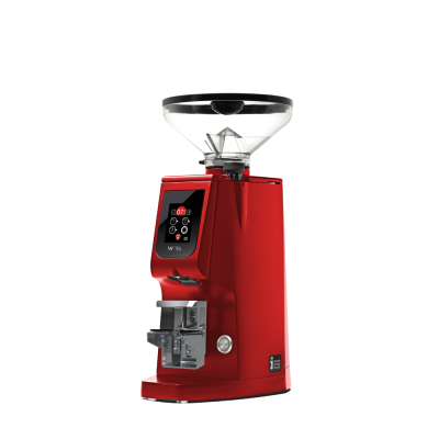 Eureka Atom W 75 Coffee Grinder - Advanced Grinding - Hardened Steel - Red - Short Hopper - 220 V