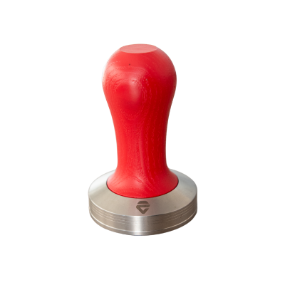 Lelit Tamper Red Wood 58.55 mm - Stainless Steel Base