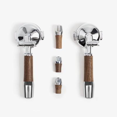 Wiedemann Handle Set for ECM - Durable & Stylish - Walnut - With Stainless Steel Portafilter