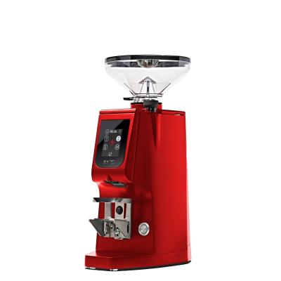 Eureka Atom Excellence 75 Coffee Grinder - High Efficiency - Titanium - Red - Blow Up Tall Hopper - 110 V